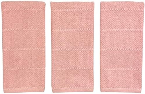 Light Pink Kitchen Hand Dish Towels, 100% Cotton - Image 6