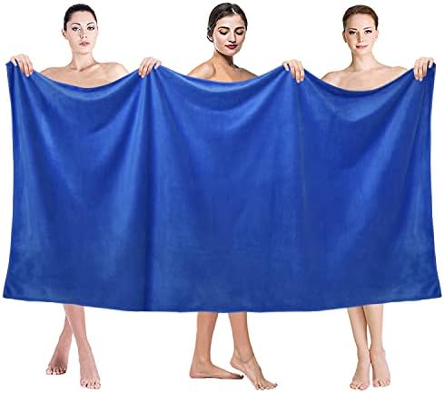 JML Microfiber Bath Sheet Towels, 2 Pack, Dark Blue - Image 3