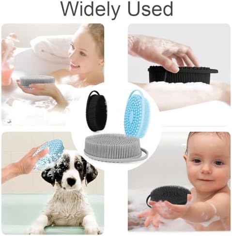 Soft Silicone Body Scrubber 3 PCS Silicone Body Shower, Silicone Loofah 2 in 1 - Image 7