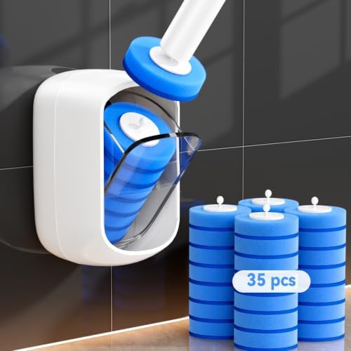 MOPUP Disposable Toilet Brush Set, 35 Refills by MOPUP