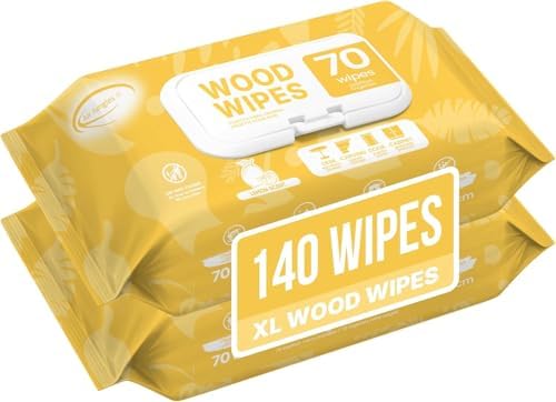 Air Jungles Wood Furniture Cleaner Wipes 70 Count, XL 8x10 Inch by AirJungles