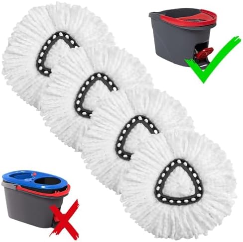 YUAKOU 4-Pack Mop Replacement Heads by YUAKOU