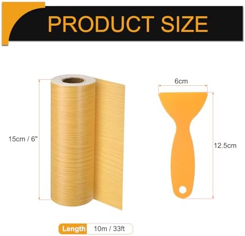 HARFINGTON Wood Grain Repair Tape 6" x 33ft Self Adhesive Repair Patch - Image 2