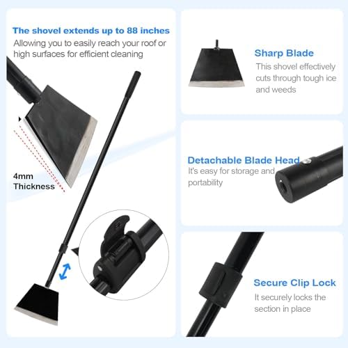 Floor Scraper, Garden Shovel, Paint Carpet Wallpaper Remove Tool - Image 3