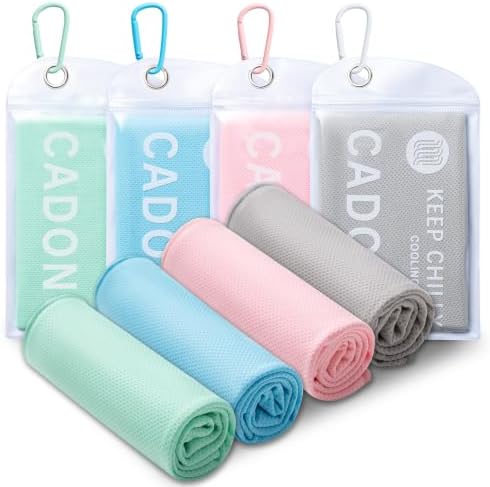 4 Pack Cooling Towel, Soft Breathable Chilly Towel, Ice Towel by CADONO