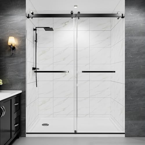 43-48" W x 76" H Frameless Double Sliding Shower Door by Dyvalis-RefinedShowerspace