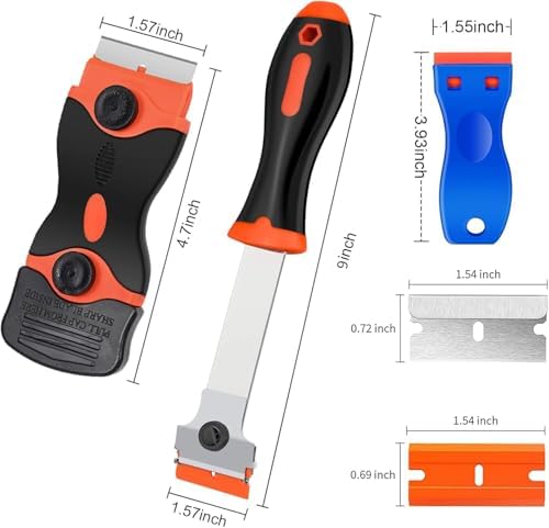 3 Pack Razor Blade Scraper Tools, - Image 2