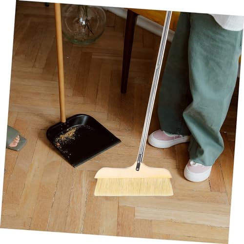 Indoor Broom with Soft Bristles and Stainless Steel Handle - Image 3