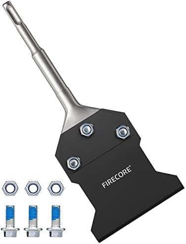 Firecore 4 in x 10 in SDS Plus Floor Scraper, Thinset Removal Chisel Bit by Firecore