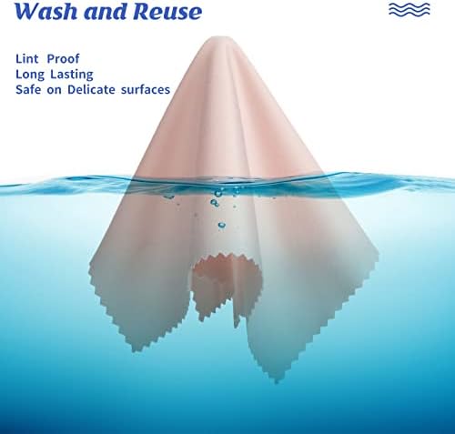 Treela 200 Pcs Microfiber Glasses Cleaning Cloth - Image 5
