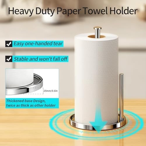 Paper Towel Holder Countertop, Standing Paper Roll Holder - Image 3