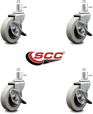 Rubbermaid Audio Visual Cart Replacement Locking Caster Kit – Fits Rubbermaid - Image 2