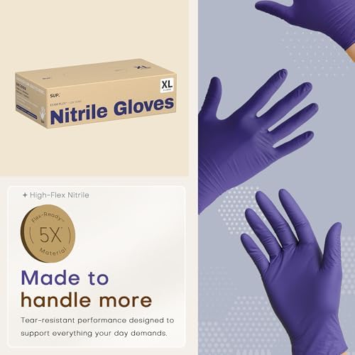 Supmedic SUP Exam Plus® Nitrile Gloves, Powder-Free Disposable Lab Violet - Image 4