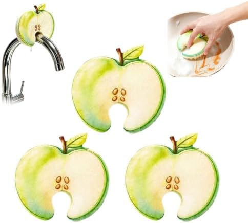 Cute Fruit Shaped Dishwashing Sponge Scrubber, Kitchen Dish Scrubber by Unknown