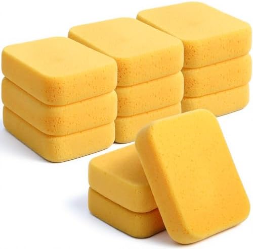 12Pcs Large Sponges Bulk, 7.5”x5.5”x1.9” Grout Car Wash Foam Sponge, Heavy Duty by Unknown