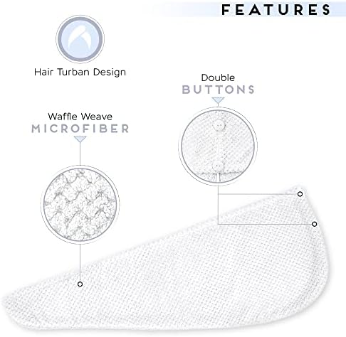 SimpleField 2 Pack Microfiber Hair Towel Wrap - Image 3