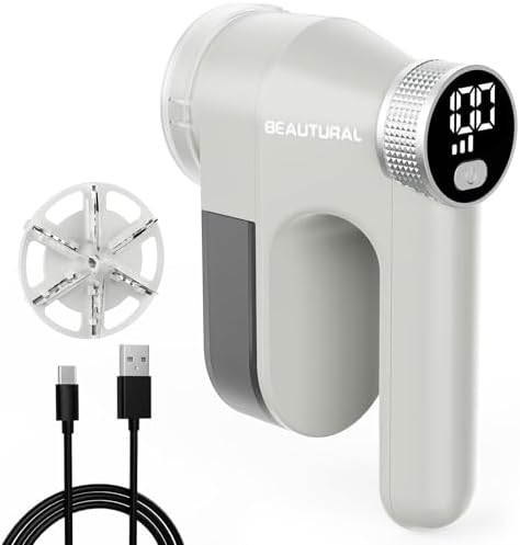 BEAUTURAL Fabric Shaver and Lint Remover, Rechargeable Sweater Defuzzer by BEAUTURAL