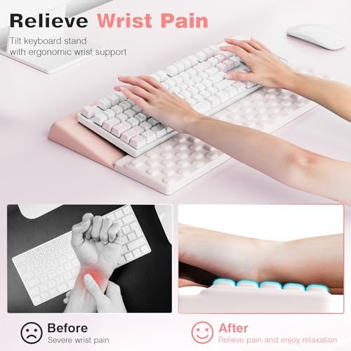 Ospelelf Keyboard Wrist Rest, Ergonomic Memory Foam Wrist Support - Image 2