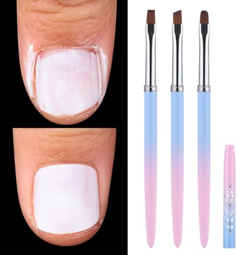 3Pcs Nail Clean Up Brushes, Nail Brushes by INENK