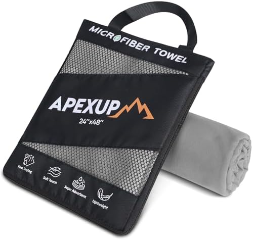 APEXUP Microfiber Travel Towel, Ultra Absorbent Quick Dry Towels, Lightweight by APEXUP