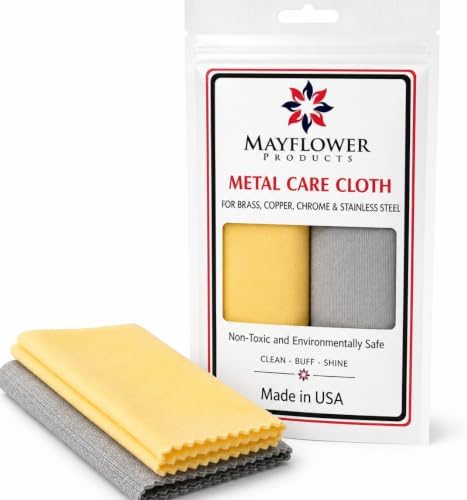 Premium Polishing Cloths for Stainless Steel, Copper Brass, Chrome Set of 2 by MayflowerProducts
