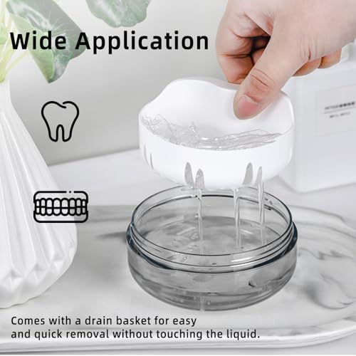 Leak Proof Denture Cup Kit Portable Retainer Case Perfect - Image 3