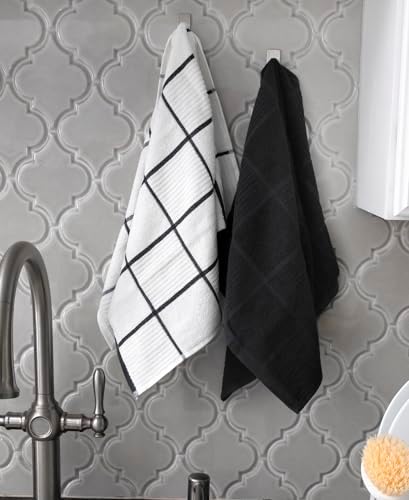 T-Fal Solid & Checked Parquet Kitchen Towels: Highly Absorbent, Super Soft Long - Image 5