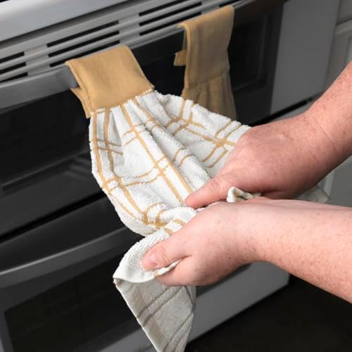 Ritz Premium 100% Cotton Solid and Multi Check Kitchen Tie Towel Absorbent - Image 4