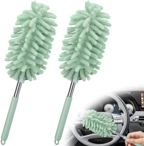 2 PCS Car Interior Duster with Extension Pole, Dusters by ecocstm