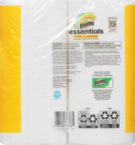 Bounty Essentials Select-A-Size Paper Towels, 2 Double Rolls = 4 Regular Rolls - Image 3
