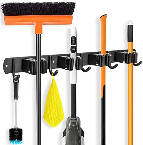IMILLET Broom Holder Wall Mount, Heavy Duty Garage Organization Broom Hanger by IMILLET