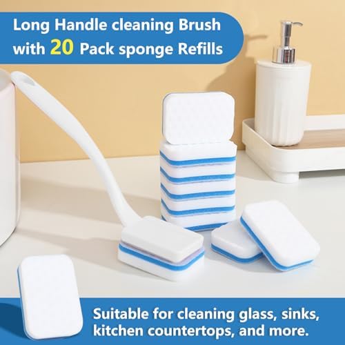 Magic Sponge Eraser Brush, 20 Replacement Pads - Image 2