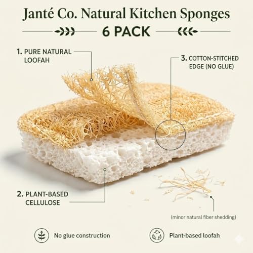 Natural Loofah Dish Sponges by Janté Co. - Image 6