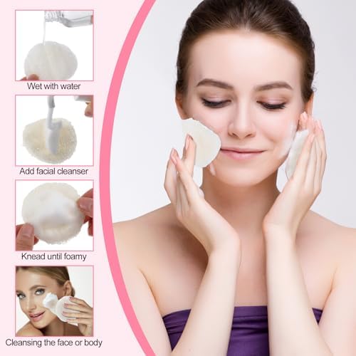 25 Pcs Natural Loofah Exfoliating Pads 2.36" - Image 4