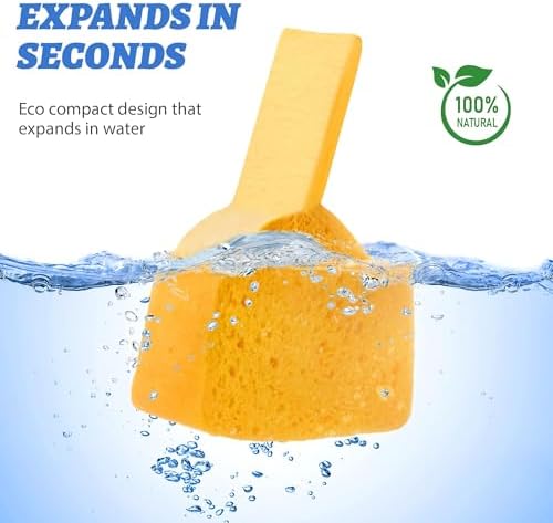 Silkyhose 6PK Compressed Pop-Up Cellulose Sponges, Tear-Resistant & Thick - Image 3