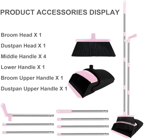 Pink Broom and Dustpan Combo Set - Image 7