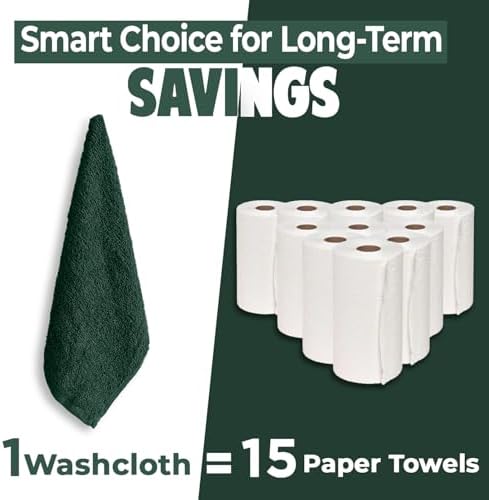 DAN RIVER 24 Pack Cotton Wash Cloths Set - Image 6