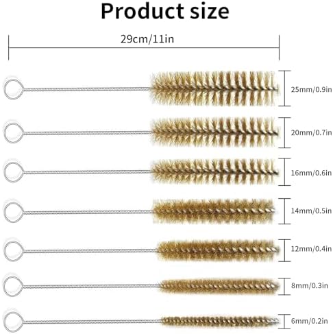 7 Pcs Brass Brush Set, Bottle Brush - Image 2