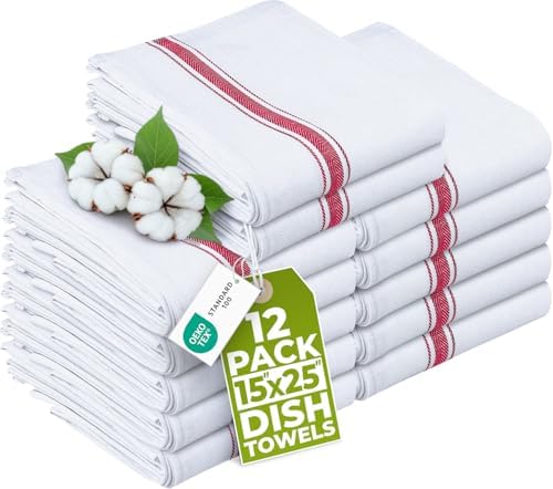 Utopia Towels Red Dish Towels 100% Ring Spun Cotton by UTOPIATOWELS