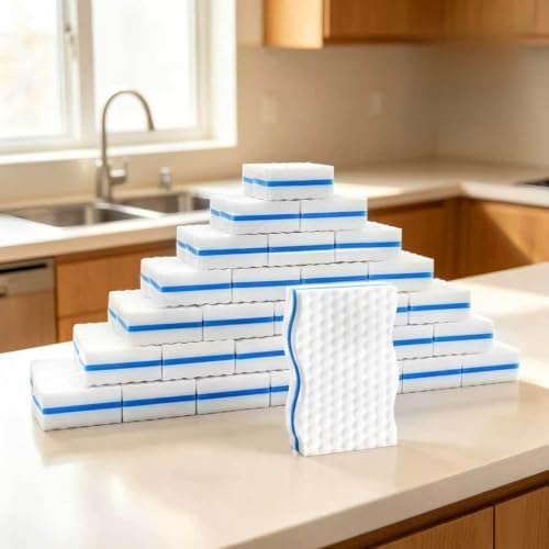 20 Pack Magic Eraser Sponge Pads, Extra Thick Melamine Sponges by StainEnder