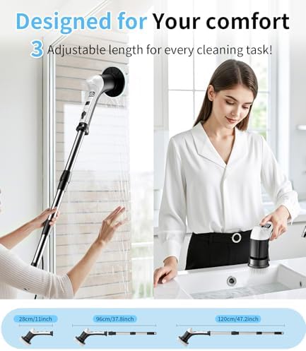 Electric Spin Scrubber, Cordless Power Shower Cleaning Brush - Image 4
