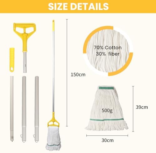Commercial Looped-End String Wet Mop - Image 2