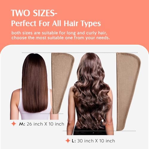YFONG 2 Pack Large Microfiber Hair Towel Wrap - Image 4