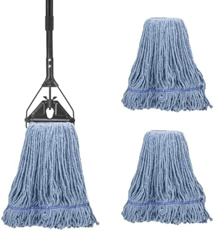 Commercial Industrial Mop for Floor Cleaning, 3 Extra Large Replacement Head by KeFanta