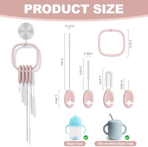 YOTIME 4in1 Standing Straw Cleaner Brush - Image 2