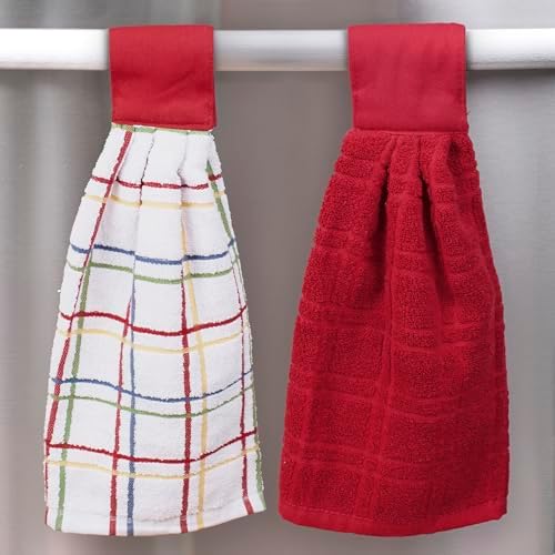 Ritz Premium 100% Cotton Solid and Multi Check Kitchen Tie Towel, Super Soft - Image 5