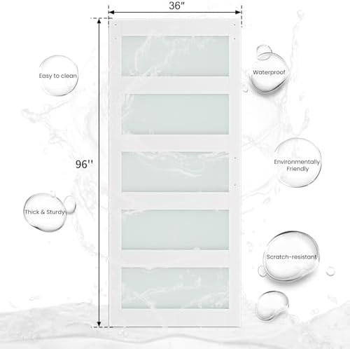 SMARTSTANDARD 36 x 96 in Glass Barn Door - Image 2