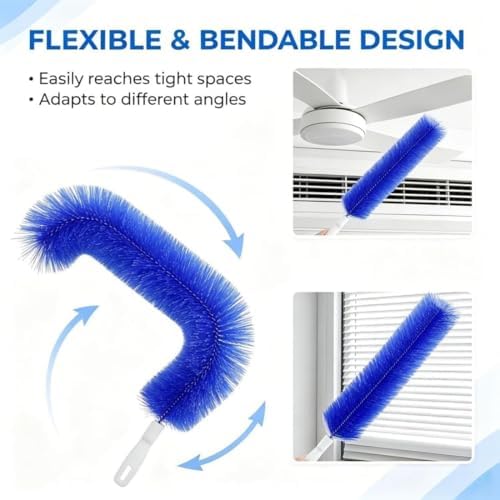 Fan Cleaning Brush, Bendable Microfiber Head, Reusable Dust Remover, Ldeal - Image 2