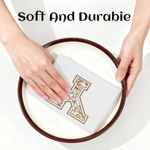 Chinoiserie Initial Kitchen Towels, Personalized Kitchen Towels, Personalized - Image 5