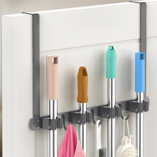 Broom Holder Over The Door by PrimZootyDesign